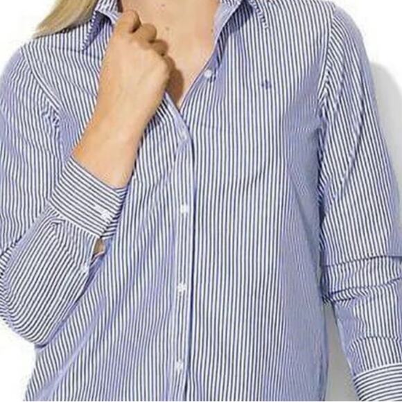 Lauren Ralph Lauren Plus Long-Sleeved Classic Non-Iron Shirt Sz P/M - Picture 1 of 10